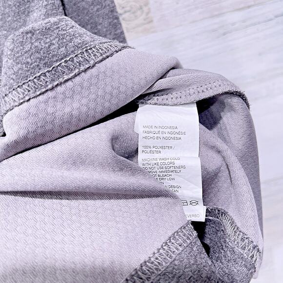 IZOD Golf 1/4 Zip Performance Mesh Pullover Heather Gray Mock Neck Mens Medium - Picture 7 of 7